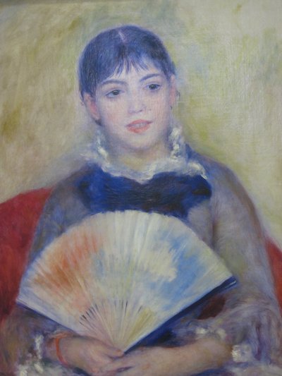 Young Women with a Fan by Pierre Auguste Renoir